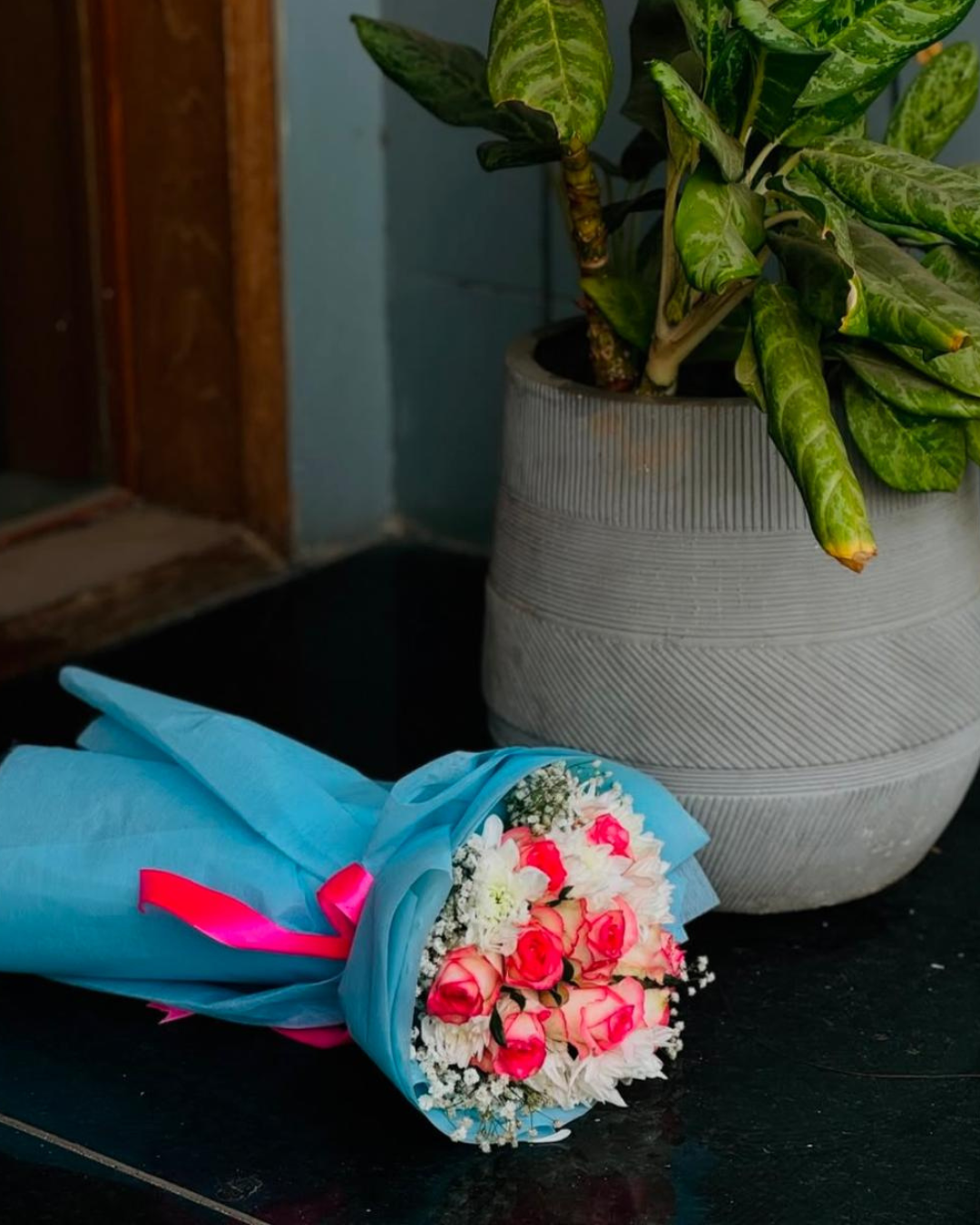 Lavanta Florals custom teddy bouquet with pink theme